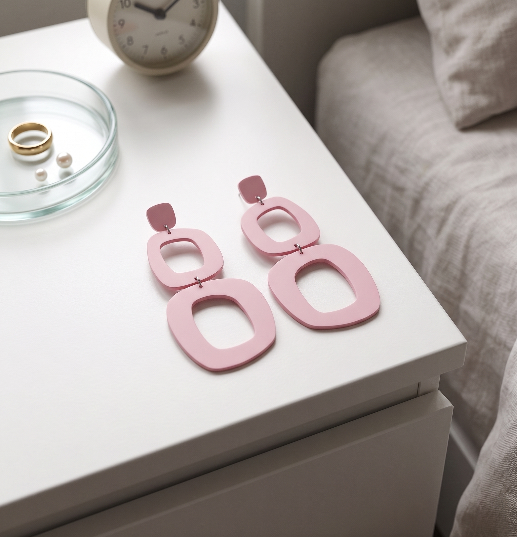 Best seller σκουλαρίκια "Double Dion" pink