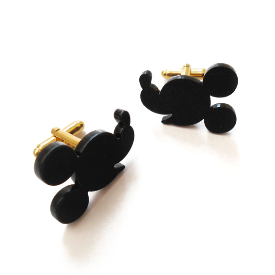 Μανικετόκουμπα "Mickey Mouse" in side profile