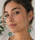 "Green Hoop" Hoop Earrings
