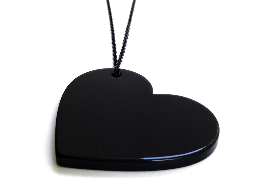 Κολιέ "Heart"  καρδιά μαύρη