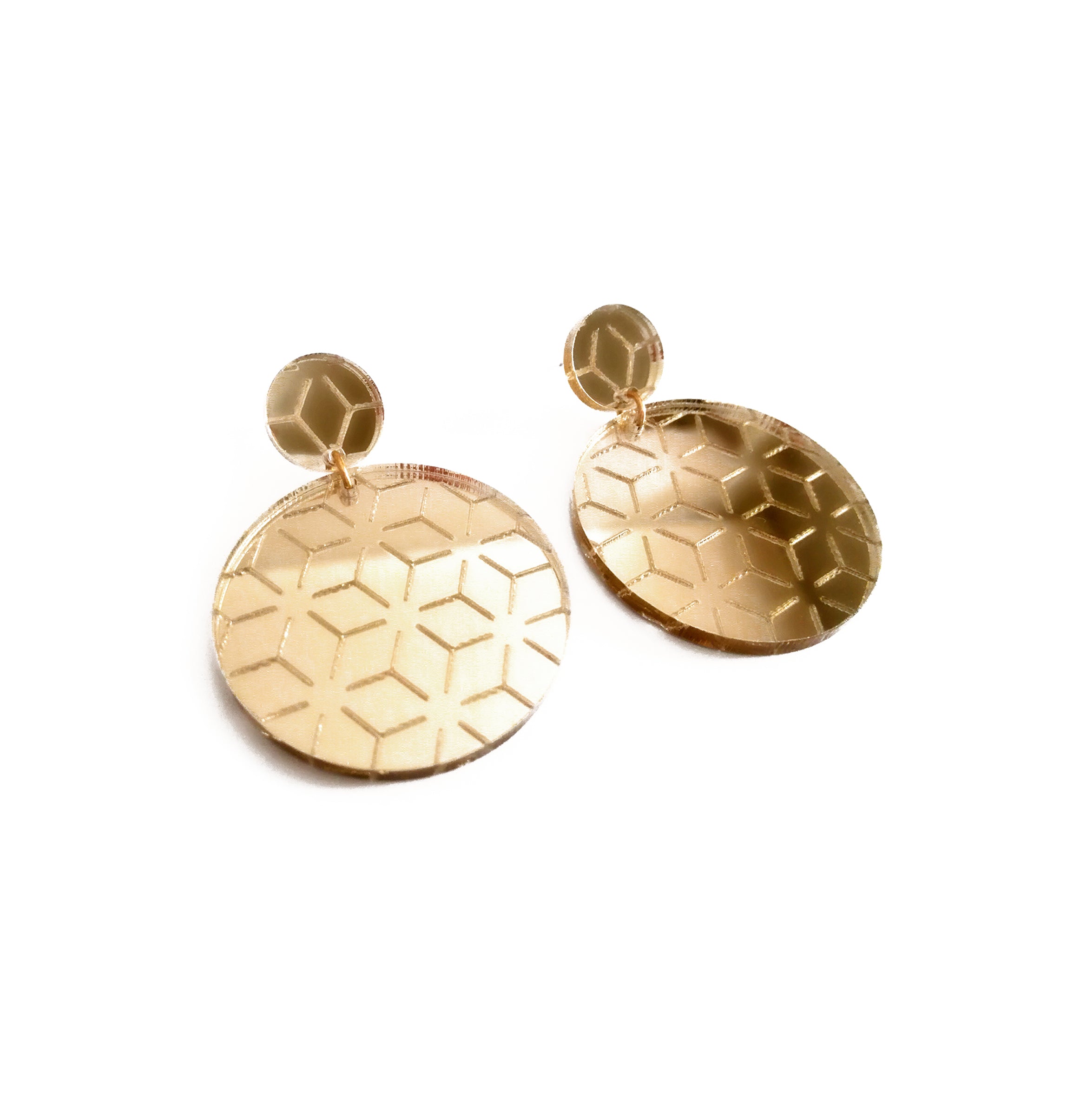 "Golden Circles" Earrings