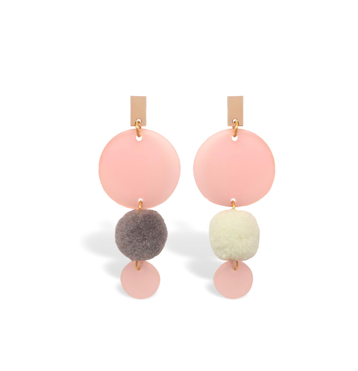 Pink "Pom Pom" earrings