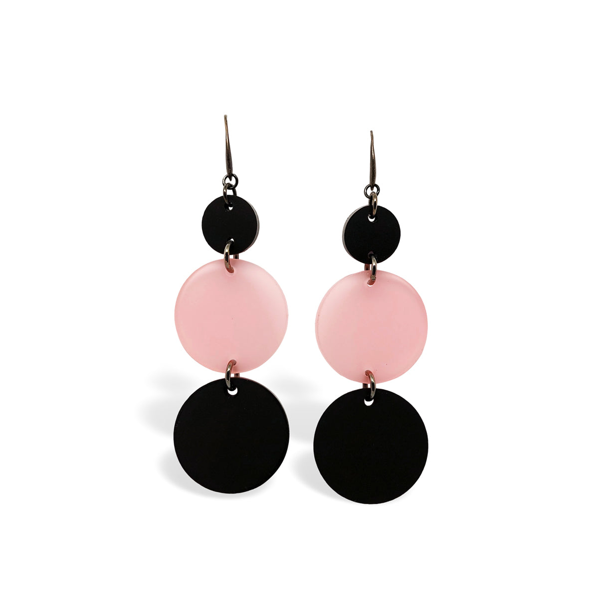 "Pink Circle" Earrings