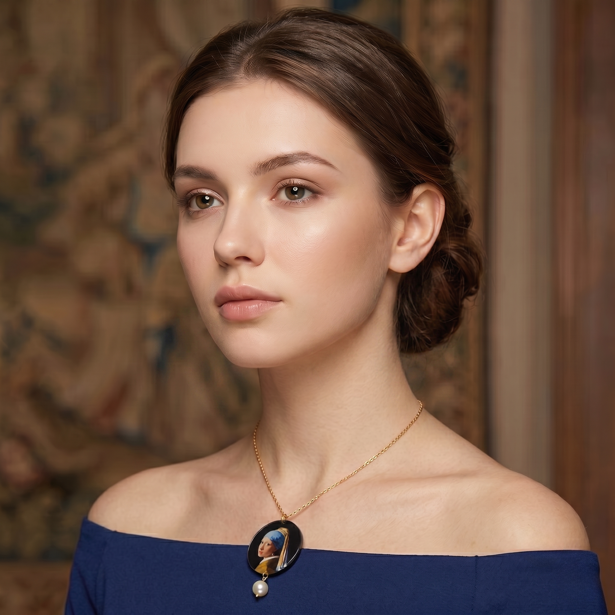 "Girl with a Pearl Earring" Necklace
