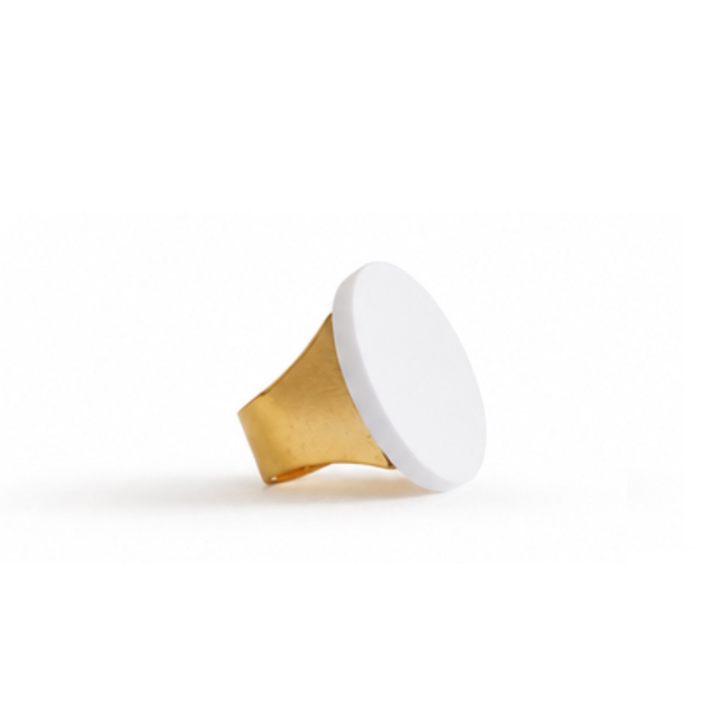 Δαχτυλίδι "White Disc" medium