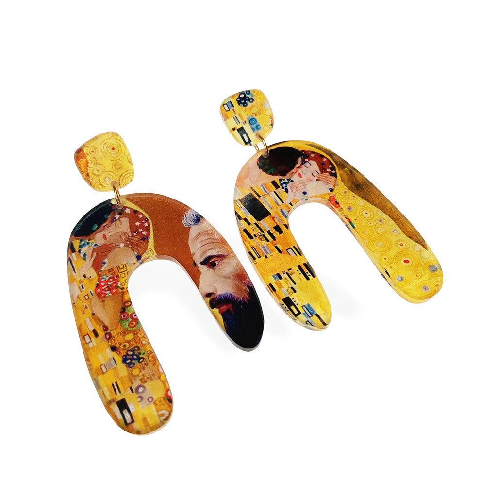 Σκουλαρίκια "The Kiss" Gustav Klimt