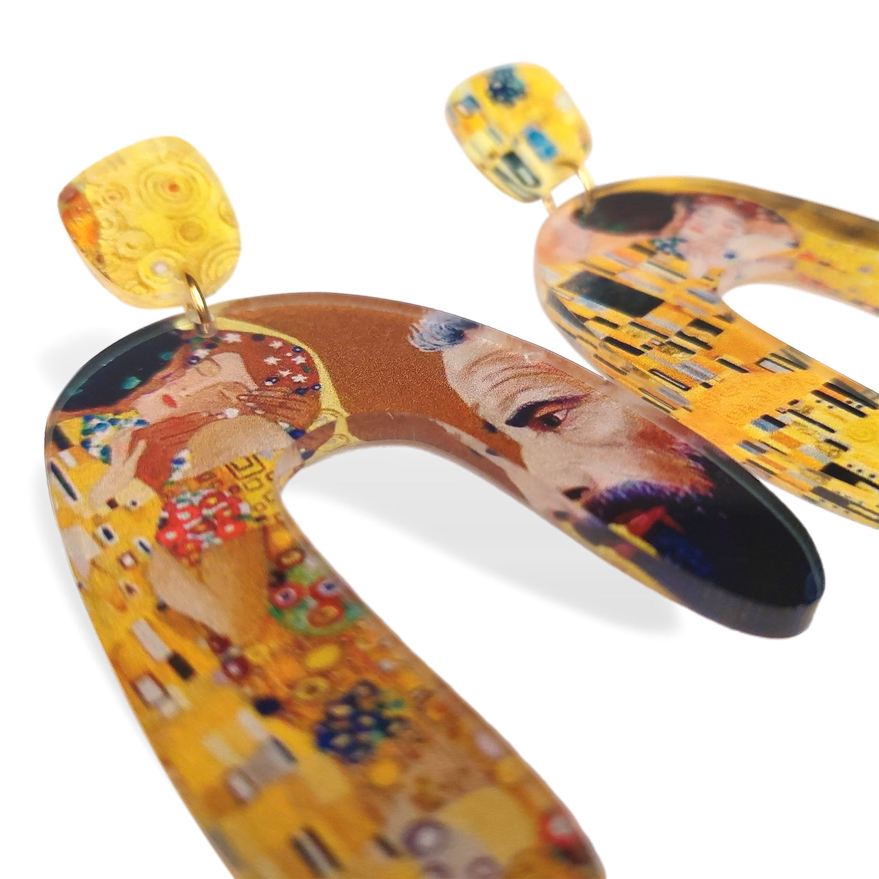 Earrings "The Kiss" Gustav Klimt