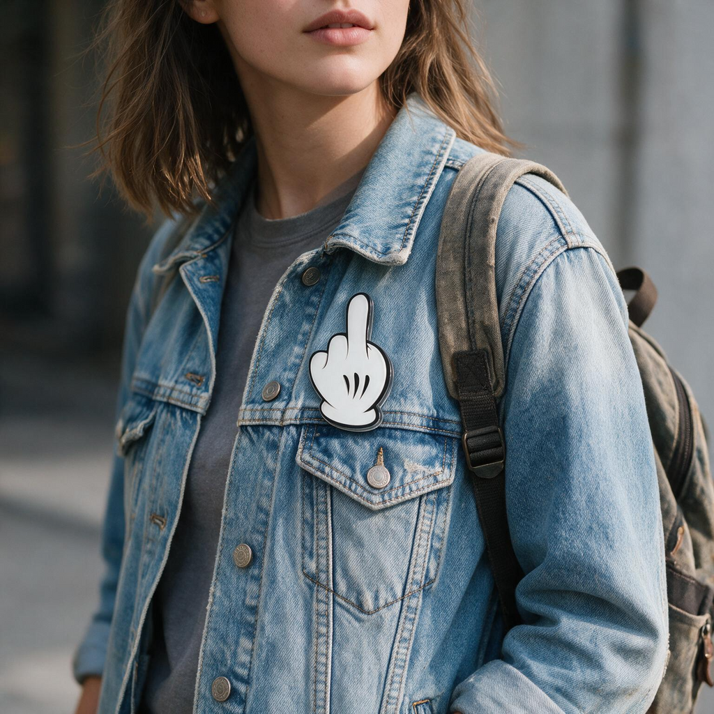Καρφίτσα "Mickey Mouse Middle Finger"