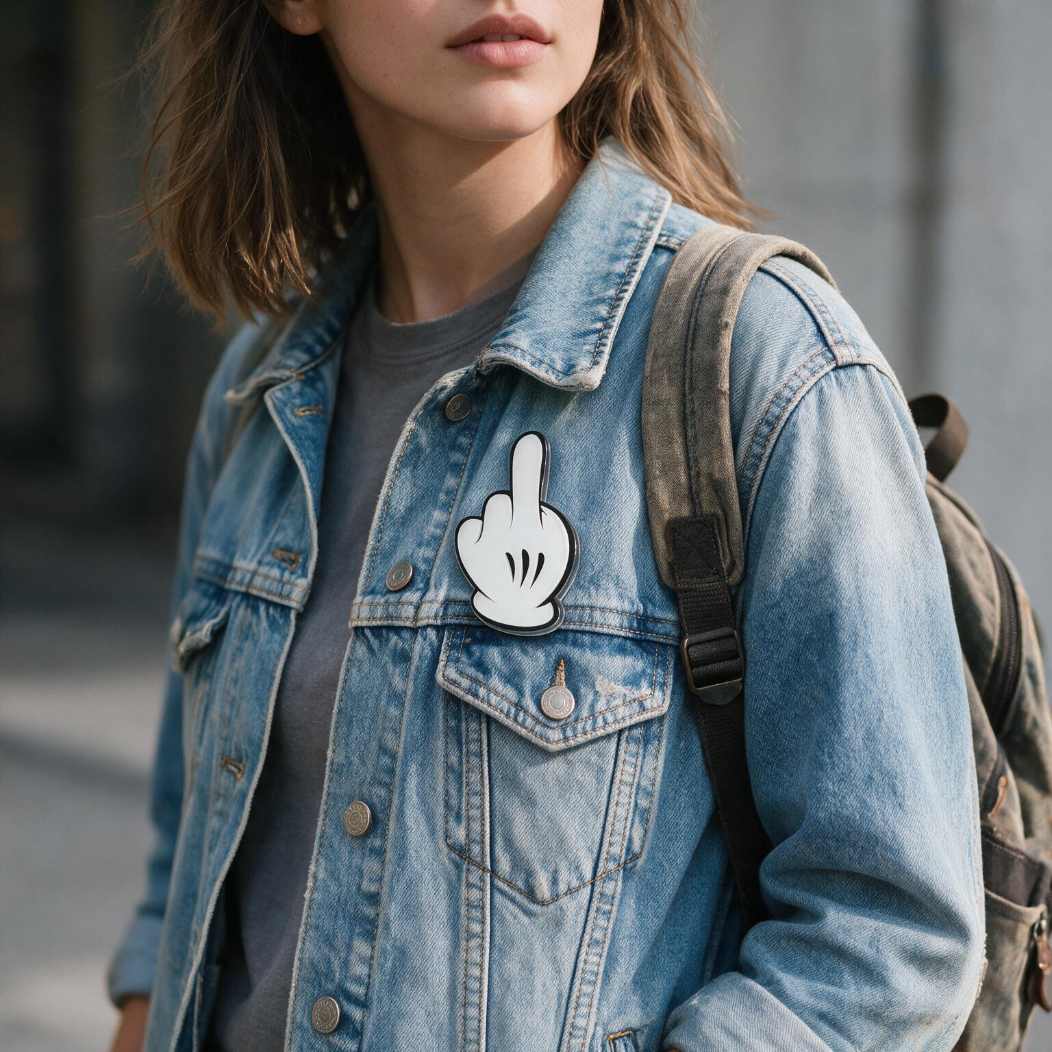 Καρφίτσα "Mickey Mouse Middle Finger"